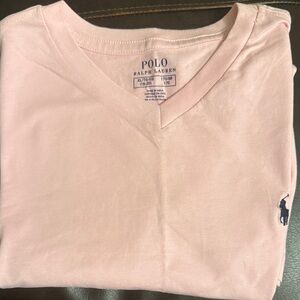 Big Boys Pink polo v-neck T-shirt